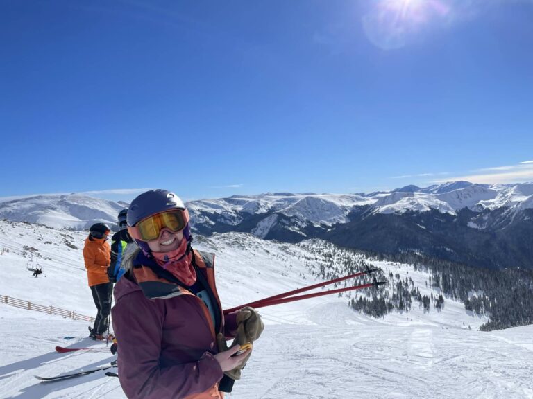 Meg on the mountain
